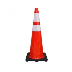 Cono vial con base de caucho