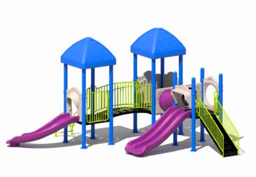 Juego modular para plazas con torres y toboganes