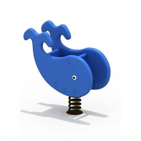 Juego de resorte de HDPE macizo con figura de ballena