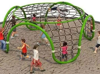 Juego de escalada infantil con red trenzada